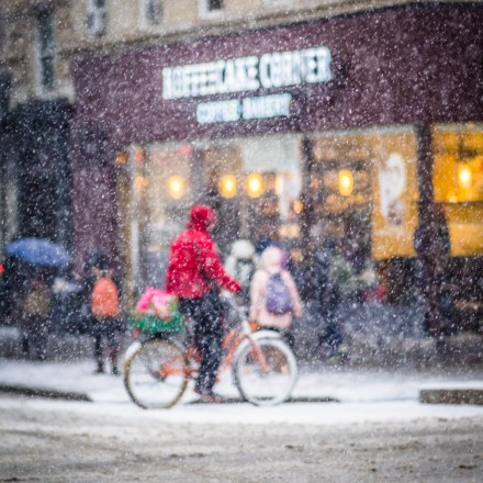 Snow Storm Biker 2014 Chelsea NYC